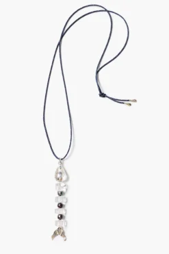 Fishbone Paracord Necklace Clear Quartz