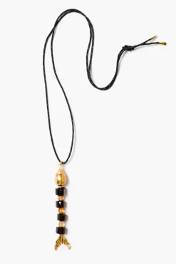Fishbone Paracord Necklace Smoky Quartz