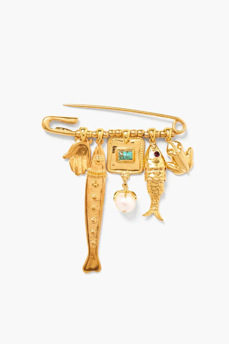 Fish Brooch Yellow Gold