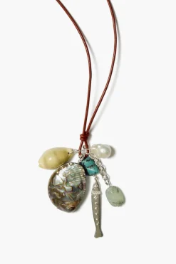 Fisherman's Charm Necklace Abalone Mix