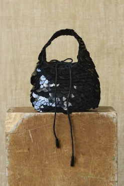 Fishscale Sequin Bag Black