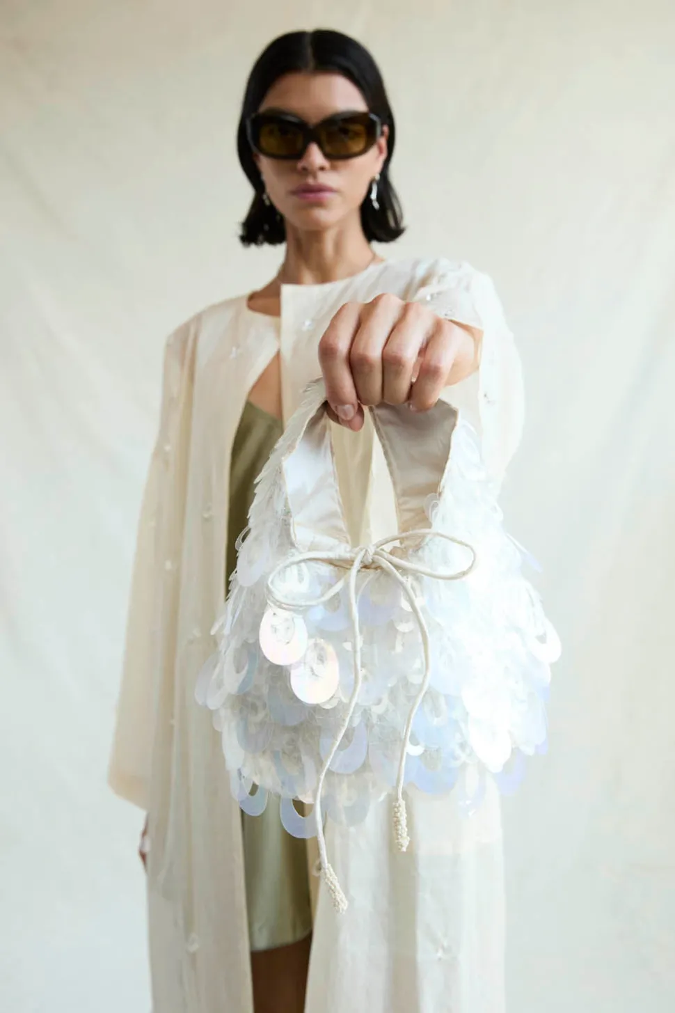 Fishscale Sequin Bag Clear