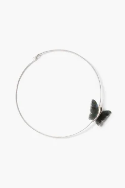 Floating Butterfly Collar Necklace Labradorite