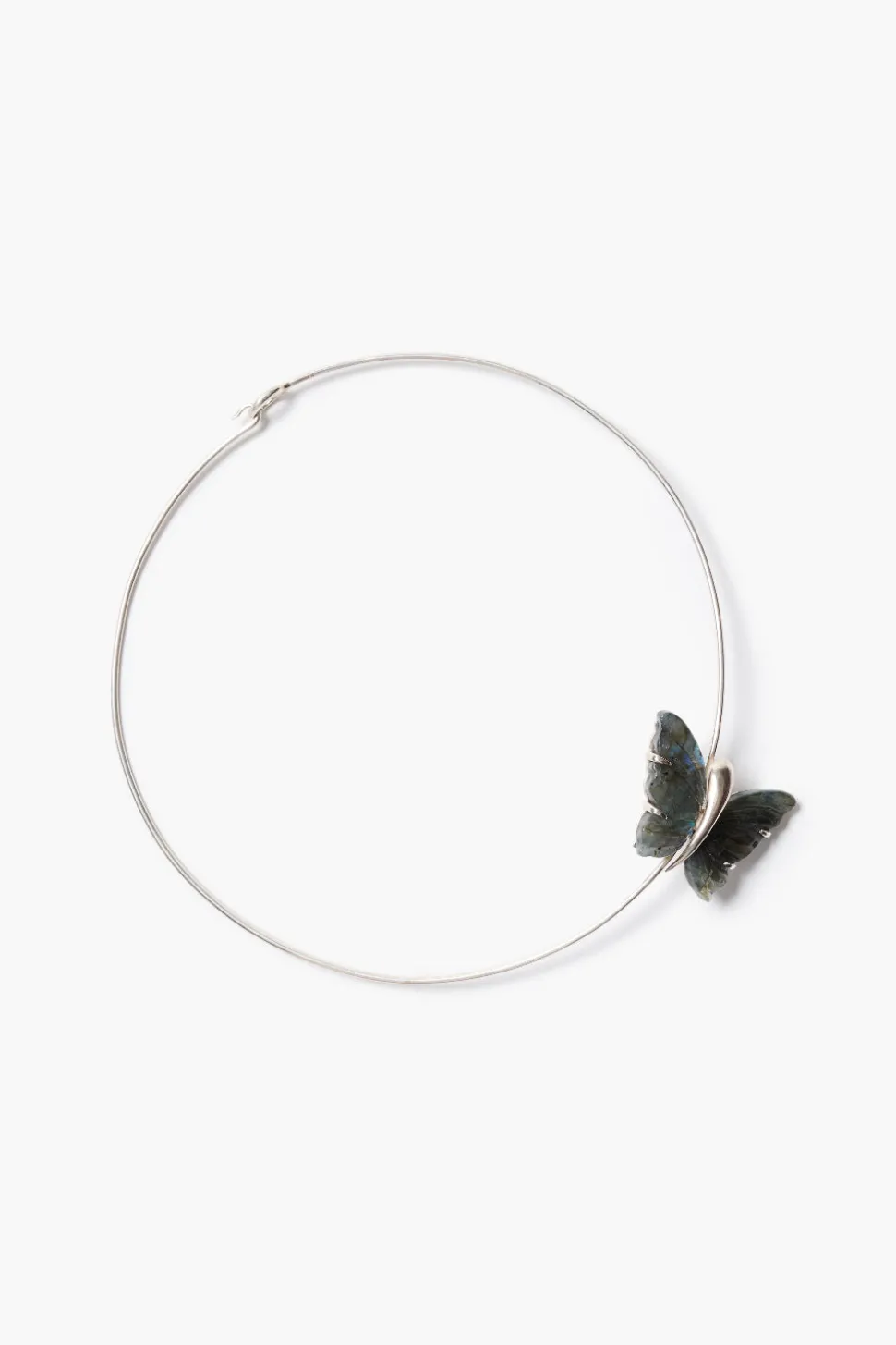 Floating Butterfly Collar Necklace Labradorite