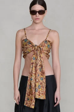 Flora Wrap Top Marigold