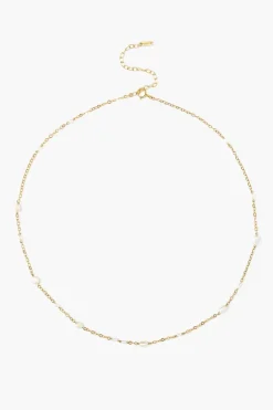 Free-Form Pearl Necklace White