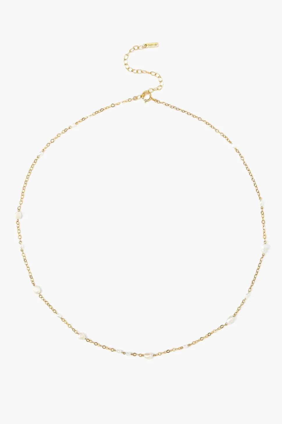Free-Form Pearl Necklace White
