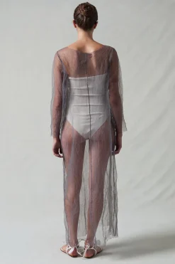 Ghost Crinkle Mesh Overlay Steel
