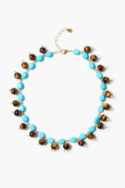 Globe Collar Necklace Turquoise