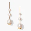 Gold Dipped Pearl Cascade Earrings