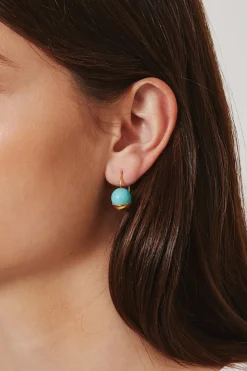 Gold Dipped Turquoise Earrings