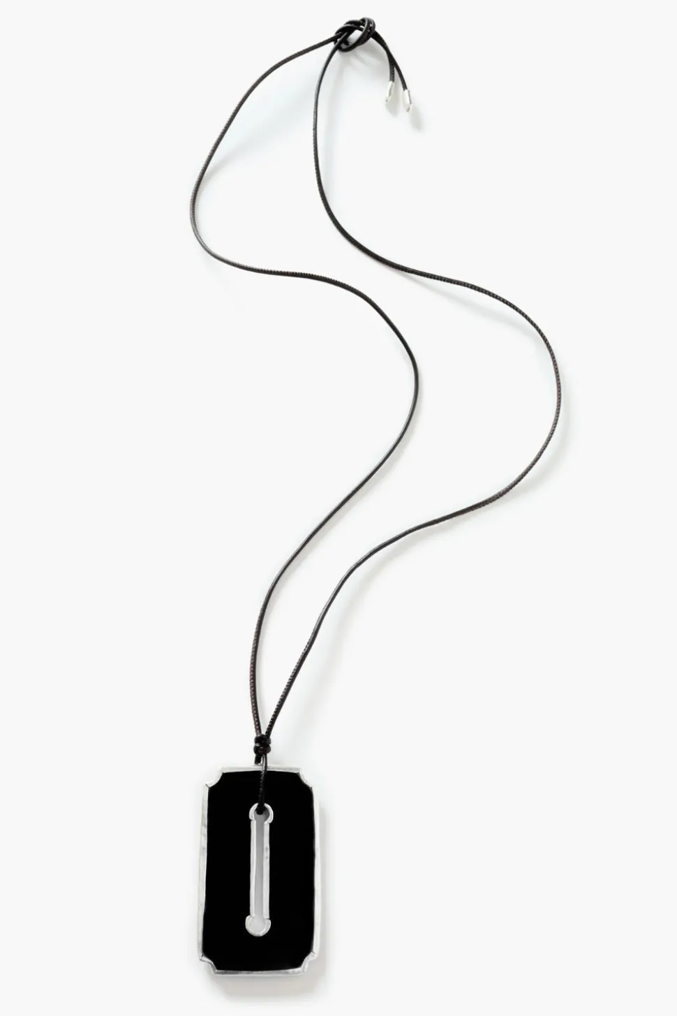 Hall Pass Padlock Necklace Black