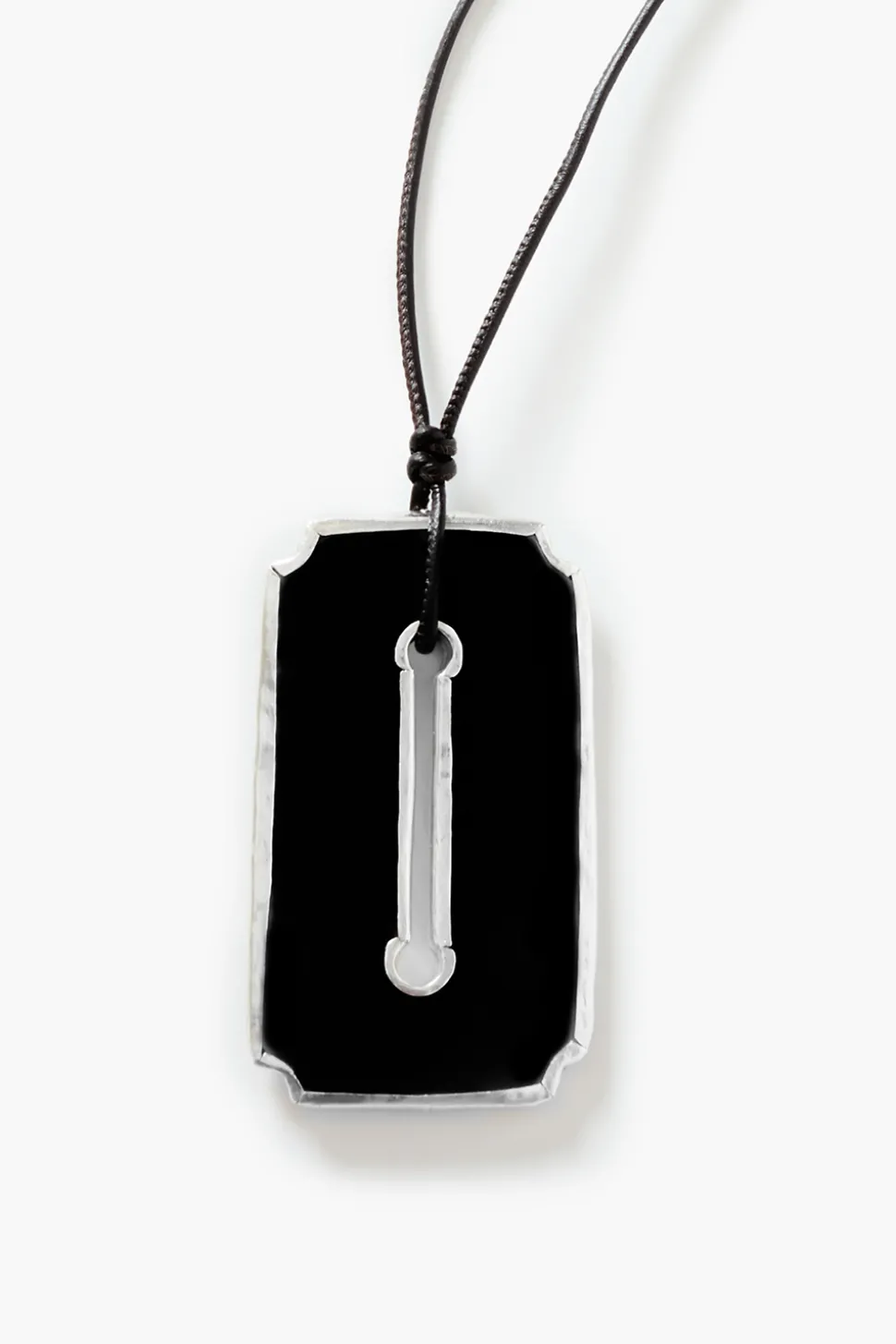 Hall Pass Padlock Necklace Black