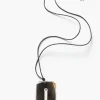 Hall Pass Padlock Necklace Brown