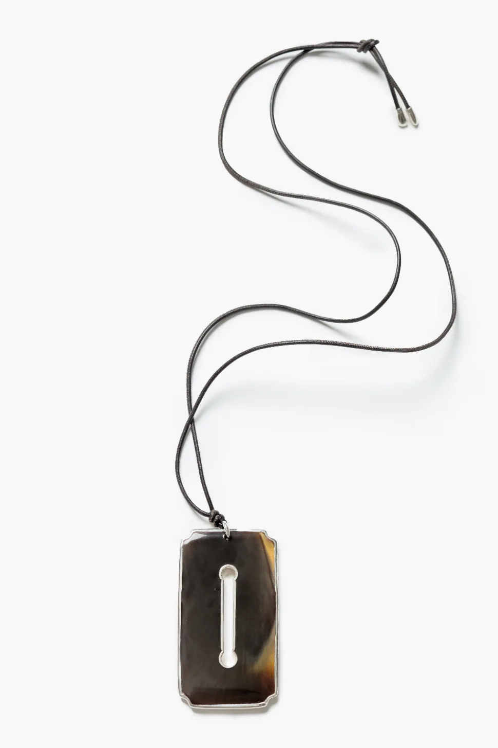 Hall Pass Padlock Necklace Brown