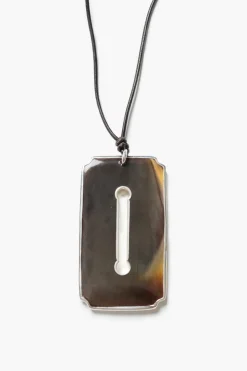 Hall Pass Padlock Necklace Brown