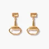 Horsebit Drop Earrings Citrine