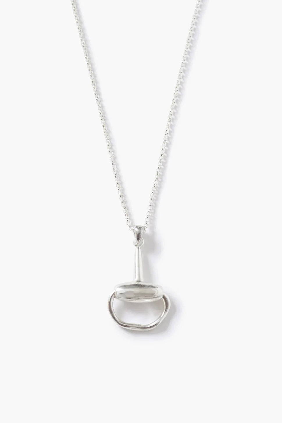 Horsebit Necklace Silver