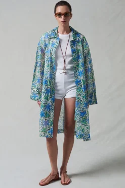 Iggy Paper Trench Coat Maldive Blue