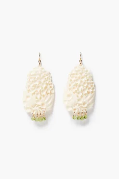 Ivory Drop Earrings Peridot
