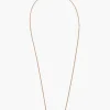 14k Diamond Biwa Bar Necklace Pearl