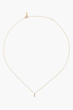 14k Gold and White Diamond Initial Necklace