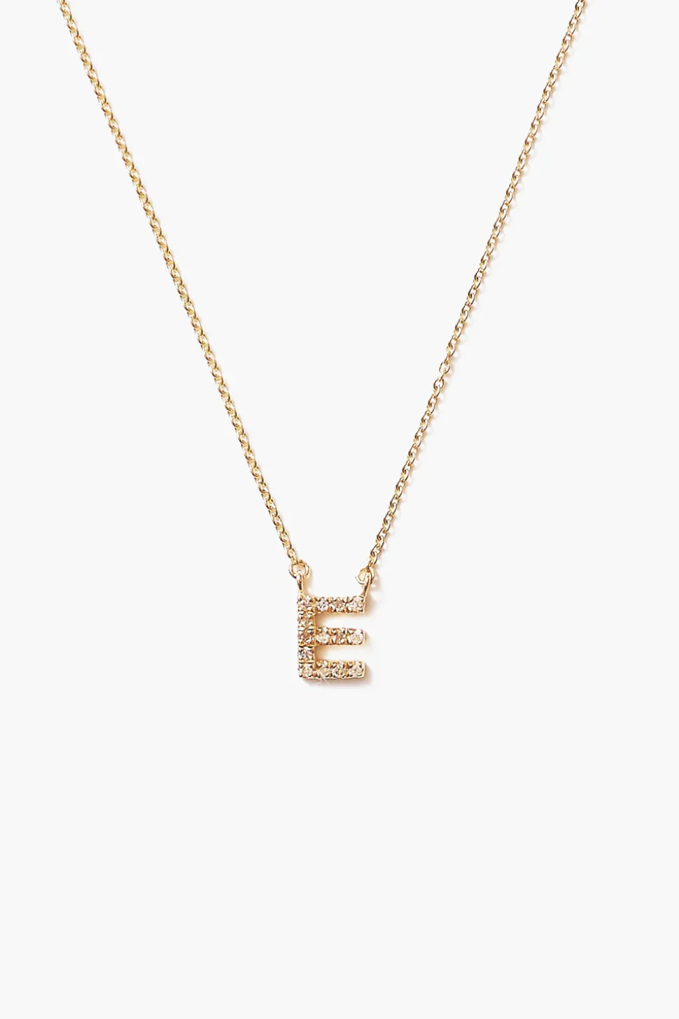 14k Gold and White Diamond Initial Necklace