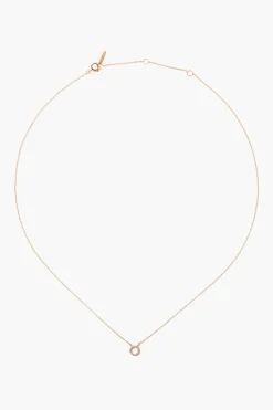 14k Gold and White Diamond Initial Necklace