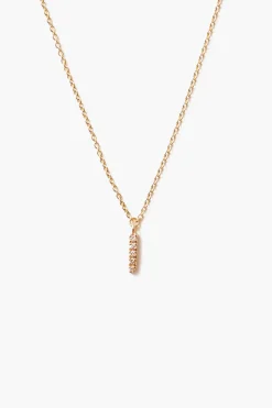 14k Gold and White Diamond Initial Necklace