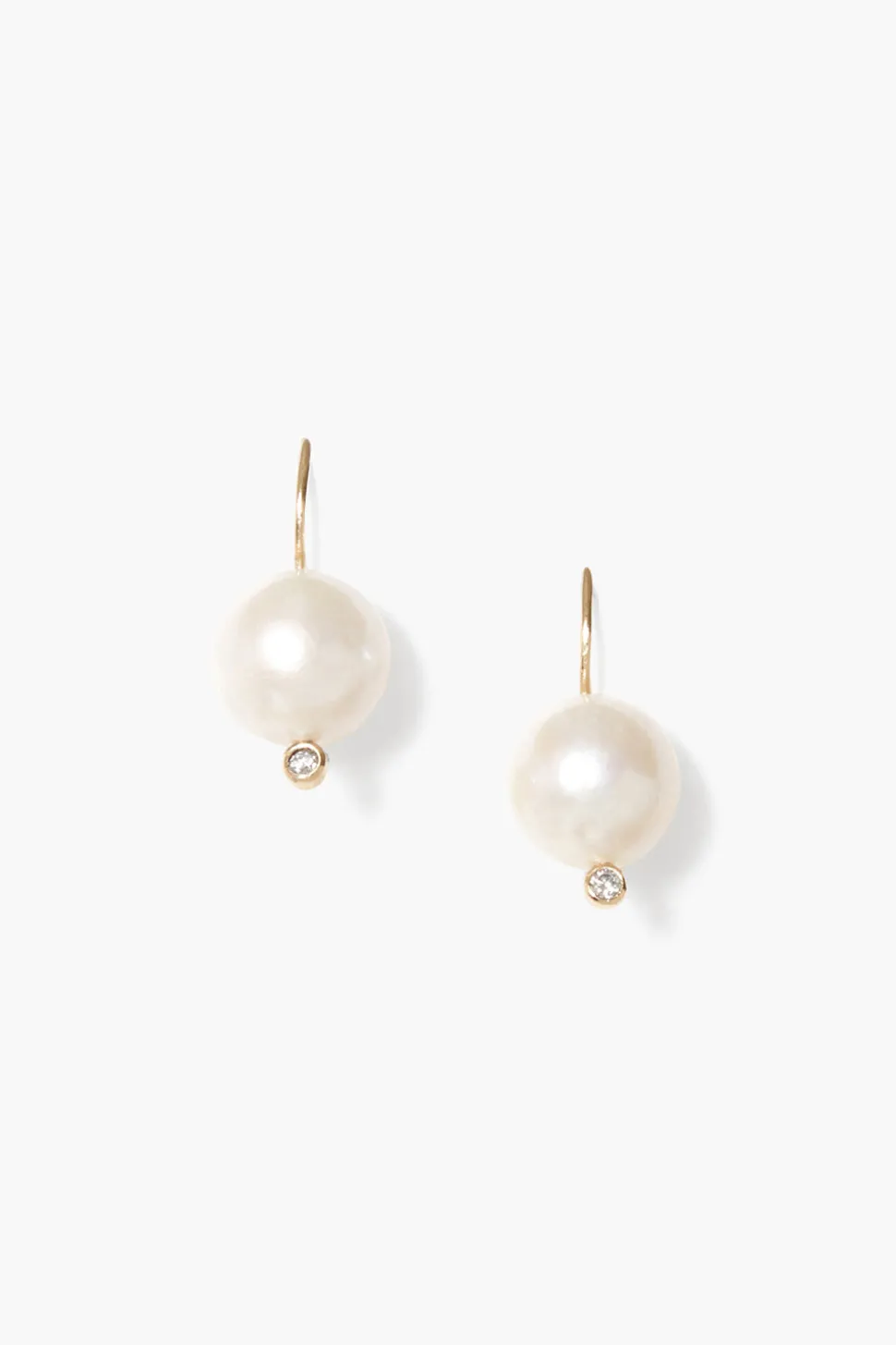14k Kaia Earrings White Pearl