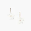 14k Plumeria Earrings White MOP