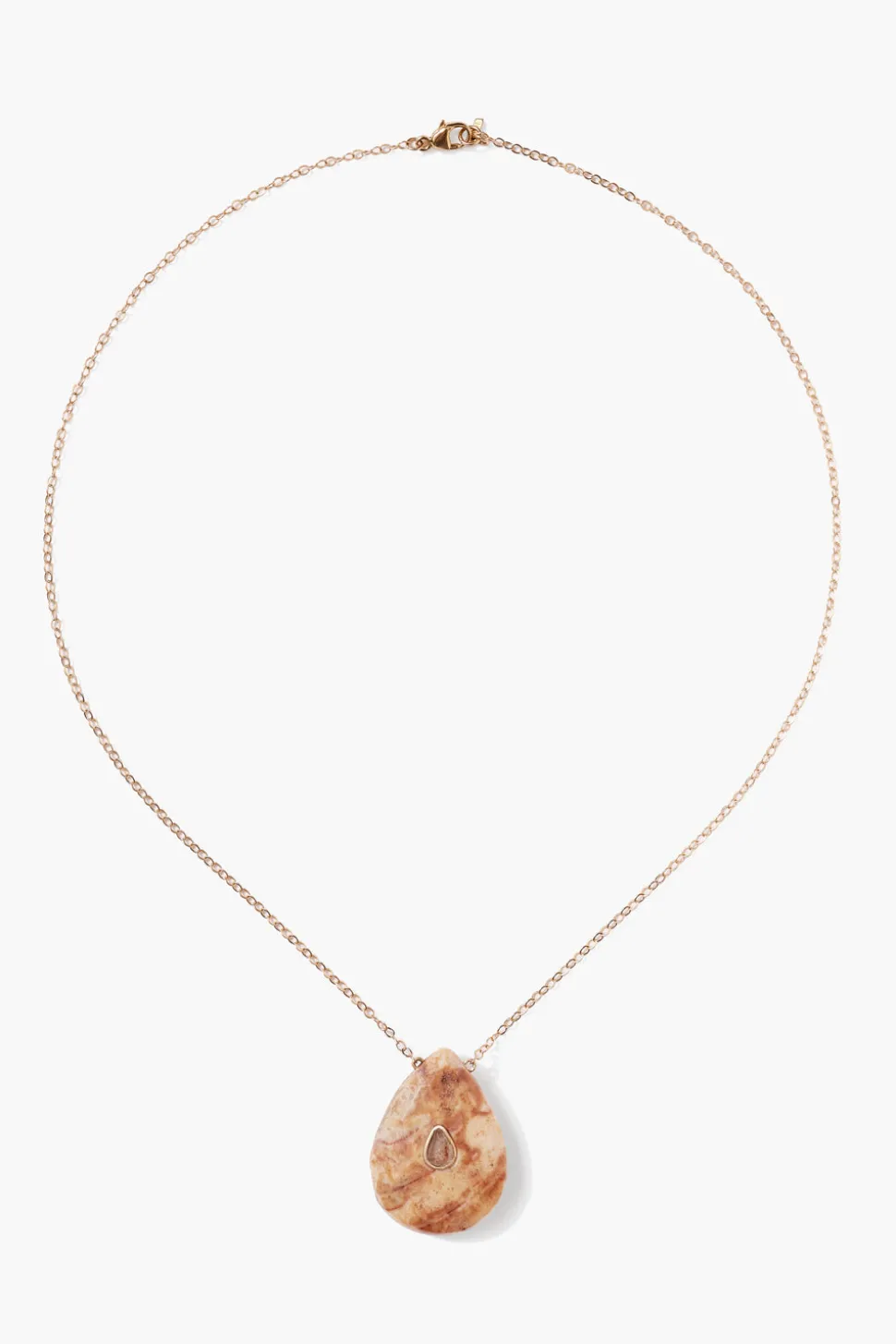 14k Temple Necklace Agate