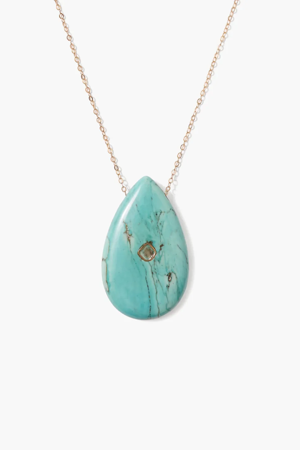 14k Temple Necklace Turquoise