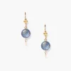 Kyanite and Pearl Drop Earrings