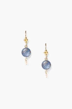 Kyanite and Pearl Drop Earrings