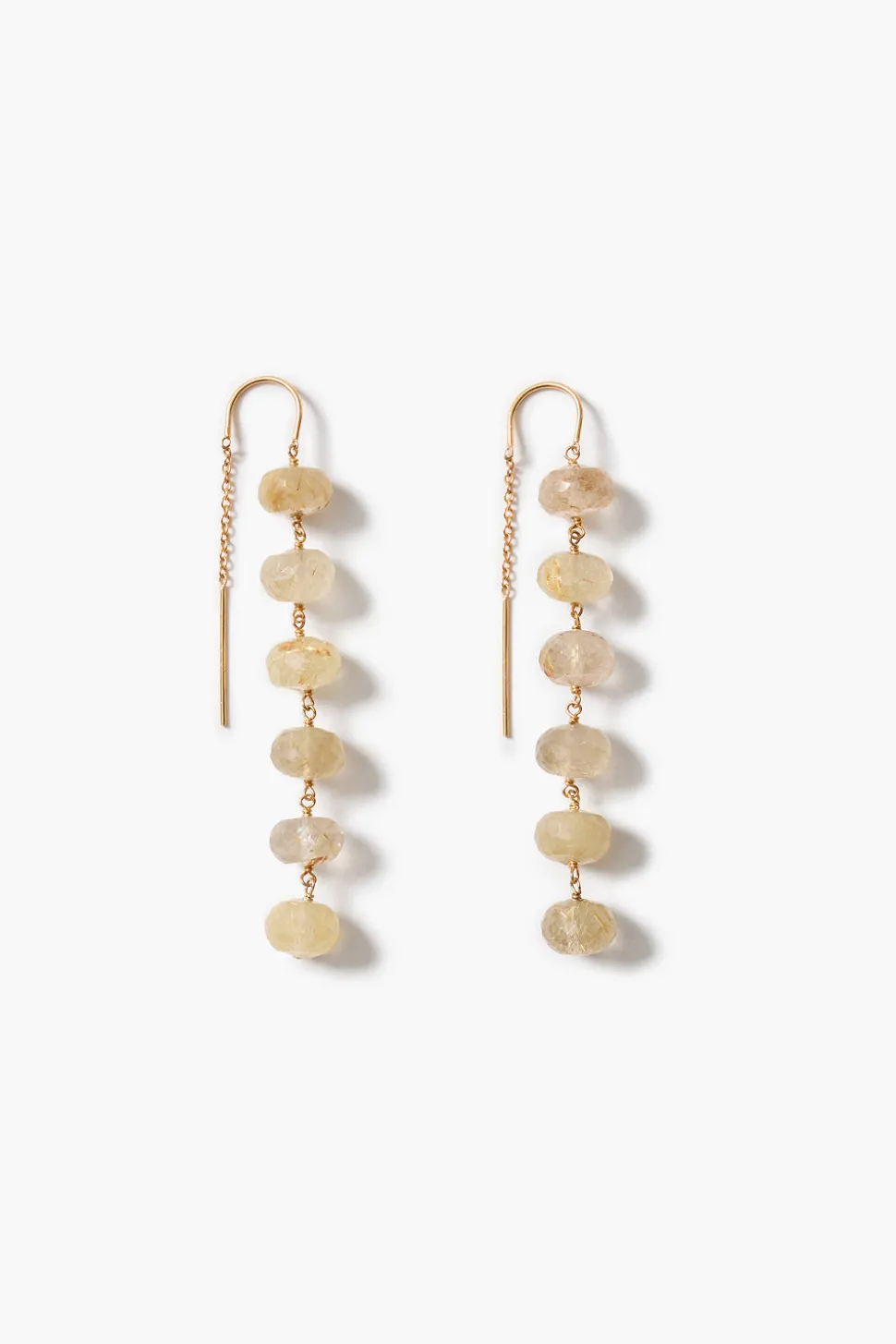 Ladder Earrings Rutilated Quartz
