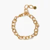 Large Chain Link Anklet Gold