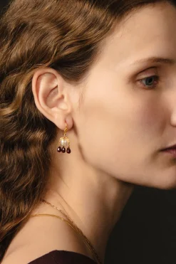 Lark Drip Earrings Garnet