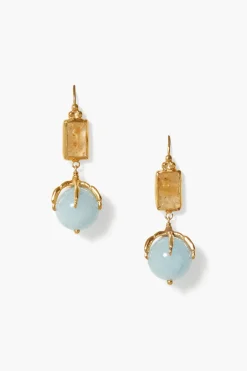 Lark Drop Earrings Citrine Mix