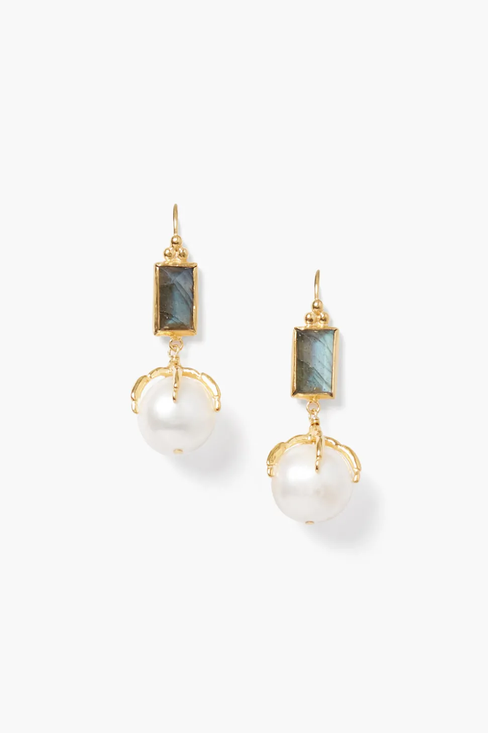 Lark Earrings White Pearl Mix