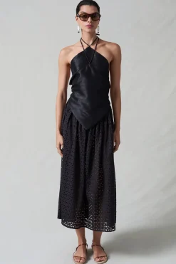 Laser Cut Ballet Skirt Black