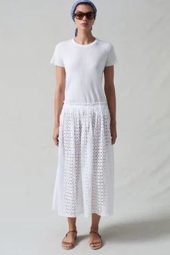 Laser Cut Ballet Skirt White