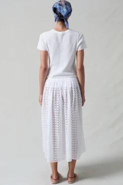 Laser Cut Ballet Skirt White