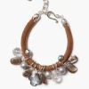 Lea Leather Bracelet Abalone