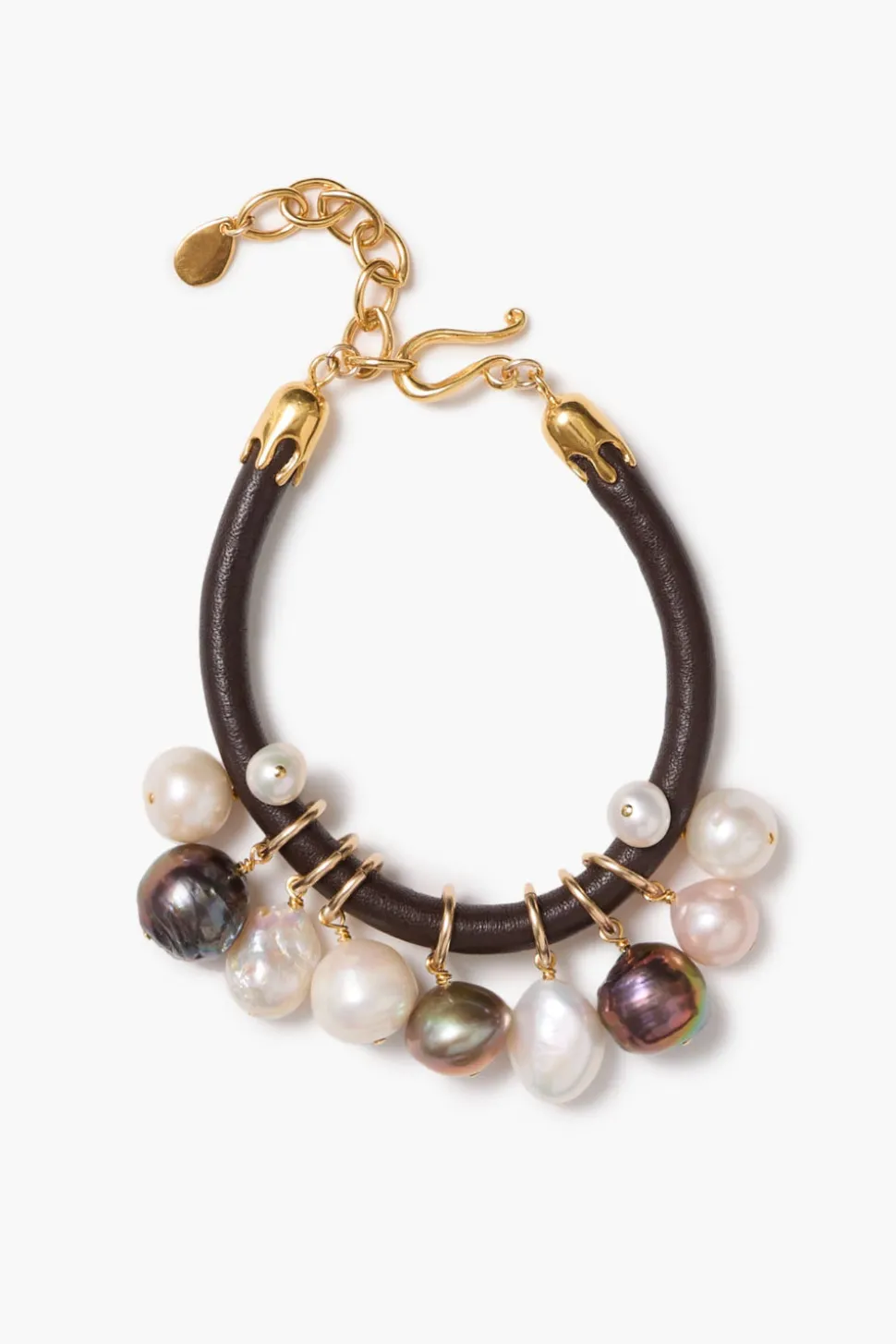 Lea Leather Bracelet Pearl