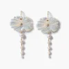 Magnolia Drop Earrings White