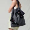 Mesh Net Sequin Tote Steel