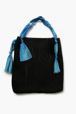 Mesh Net Tote Blue Check