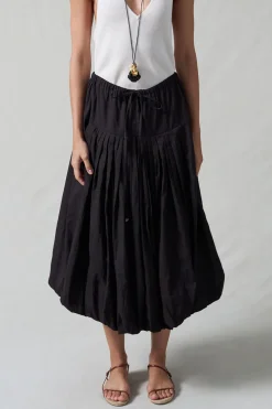 Million Pleats Bubble Skirt Black
