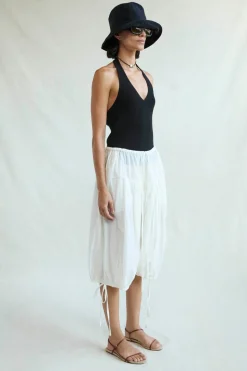 Million Pleats Fisherman Shorts Natural